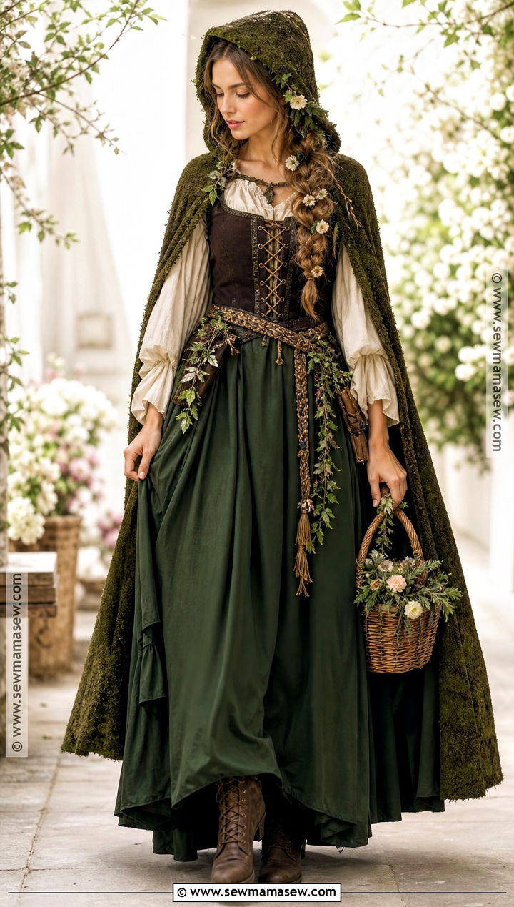 Green Woodland Medieval Princess Costume - 35 medieval princess costume ideas