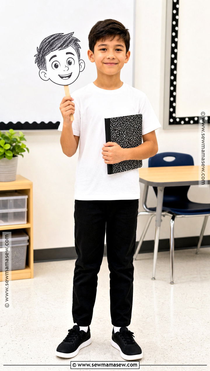 Greg Heffley Costume With Cartoon Mask - 45 world book day costumes