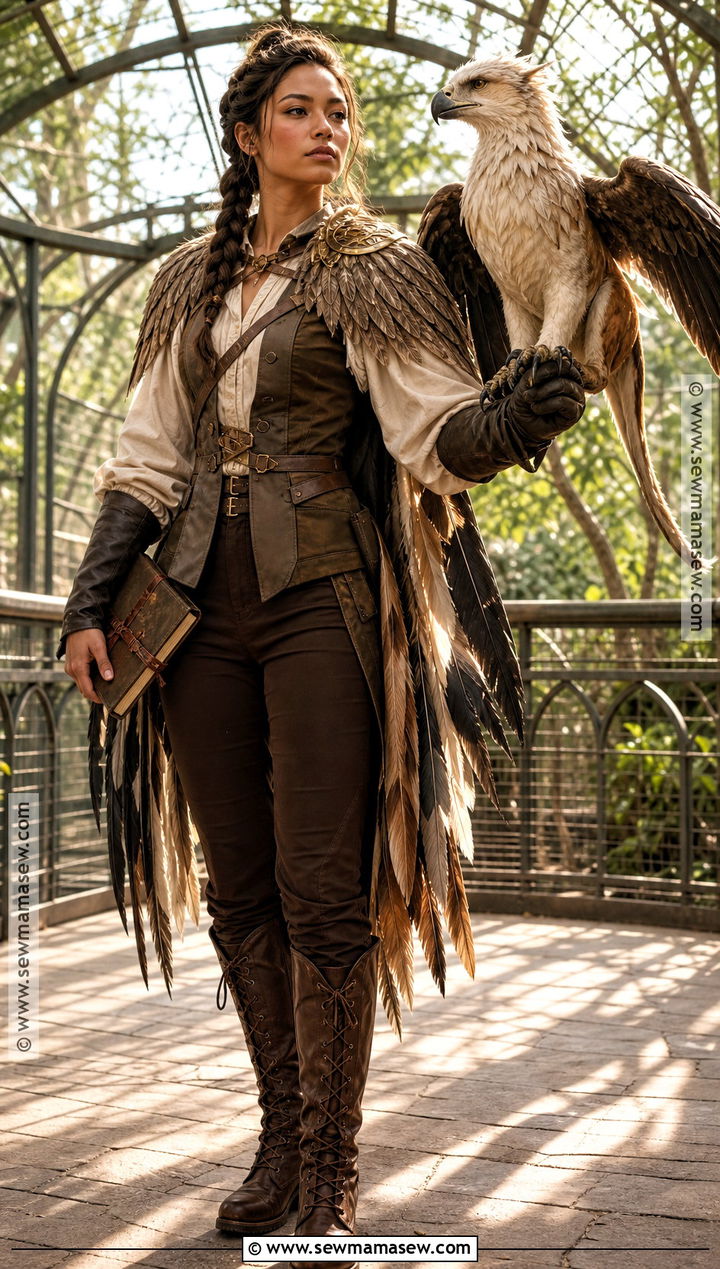 Griffin Keeper Costume With Feather Cape - 35 Fantasy Costumes