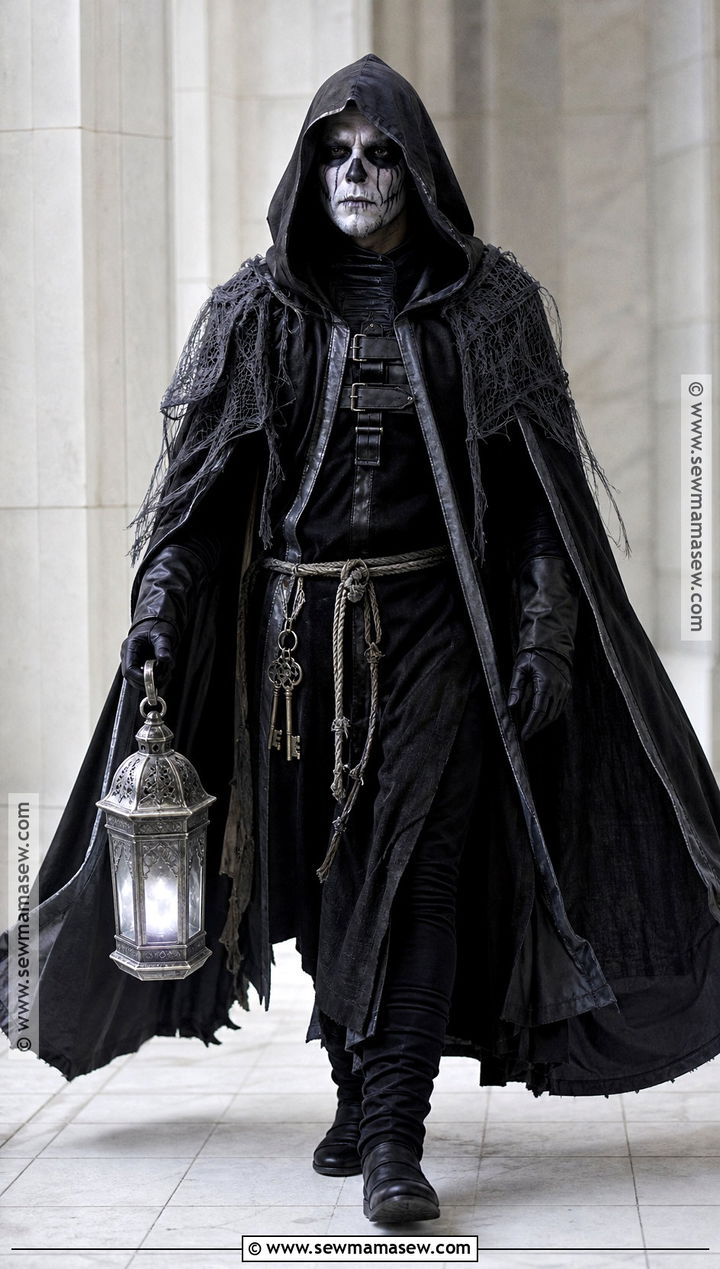Grim Reaper Costume With Silver Lantern - 45 scary costumes
