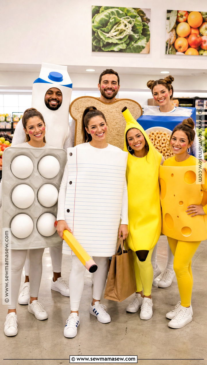 Grocery List Group Costume - 35 Funny Group Halloween Costumes