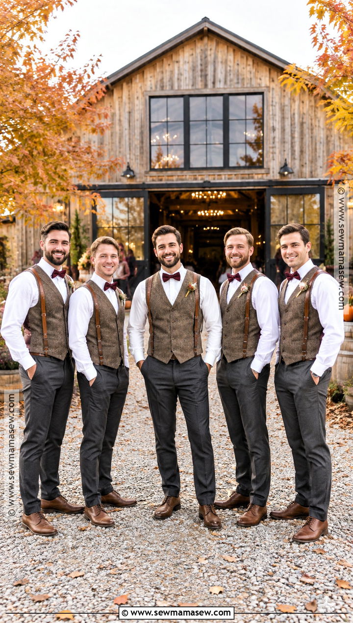 Groomsmen Vest And Suspenders Outfit - 15 groomsmen outfits fall wedding