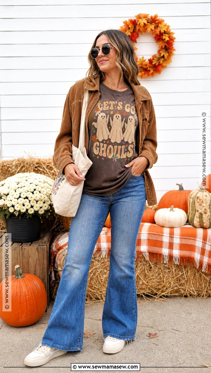 Groovy Ghost Halloween Shirt - 30 Halloween Shirt Design Ideas
