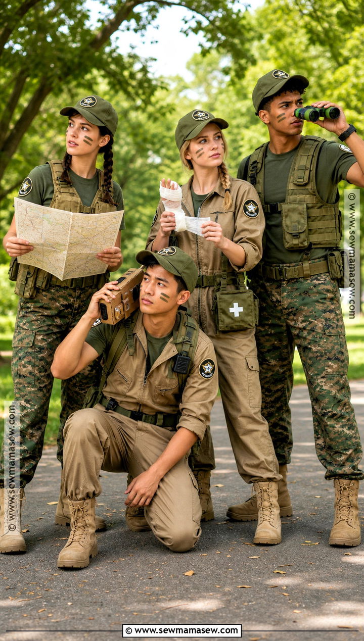 Group Army Squad Costume - 40 army costume ideas