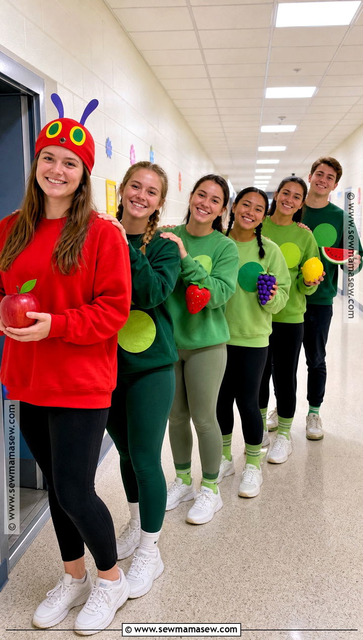 Group Caterpillar Chain Costume - 40 hungry caterpillar costume ideas