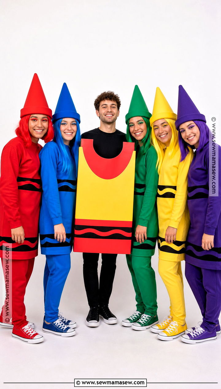 Group Crayon Box Costume - 50 halloween costume ideas