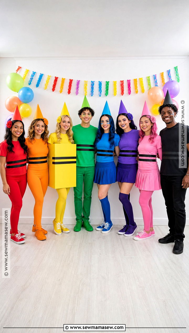 Group Crayon Box Costume - 40 costume party ideas