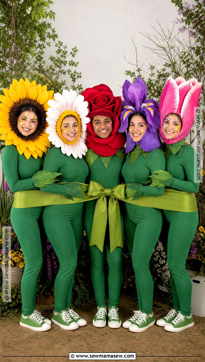 Group Flower Bouquet Costume - 40 Flower Costume Ideas