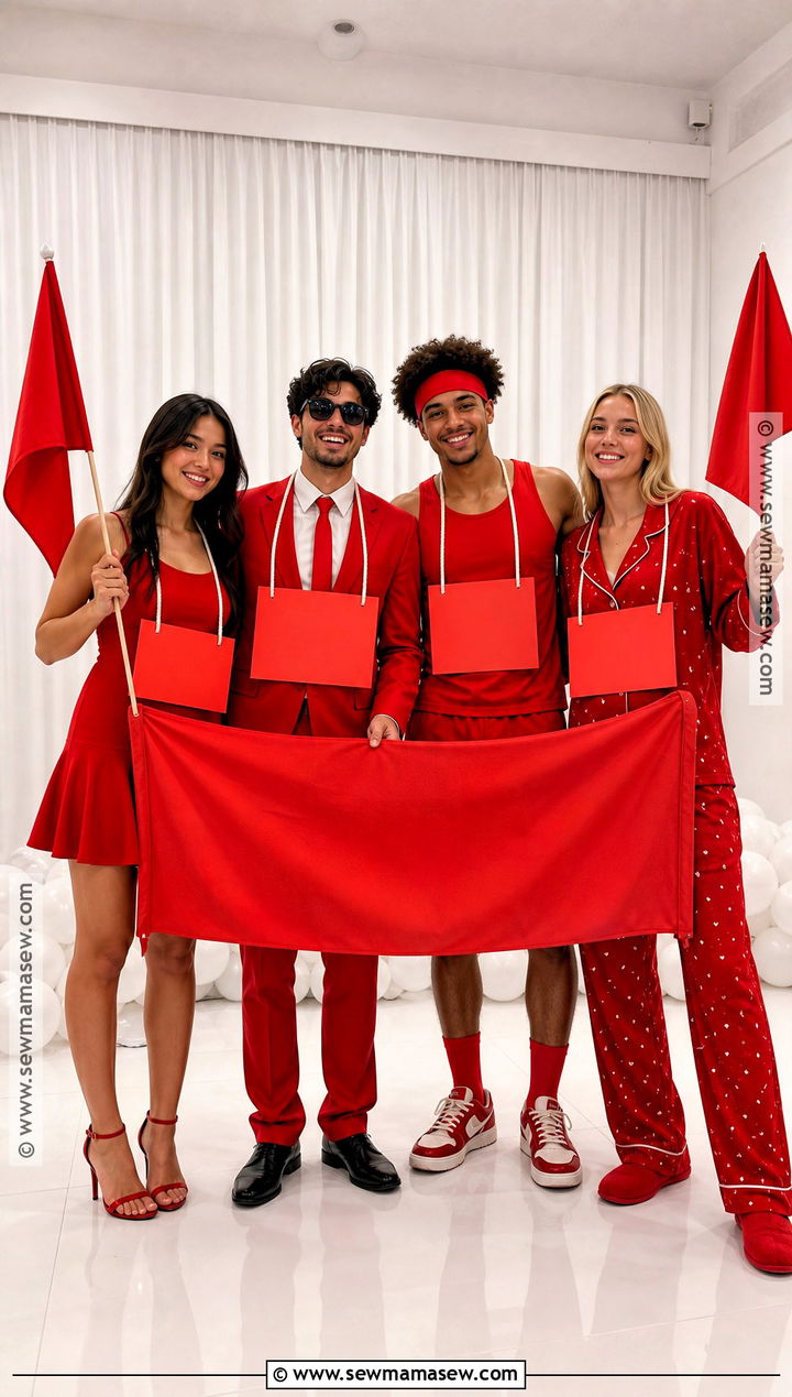 Group Red Flag Costume - 30 red flag costume ideas