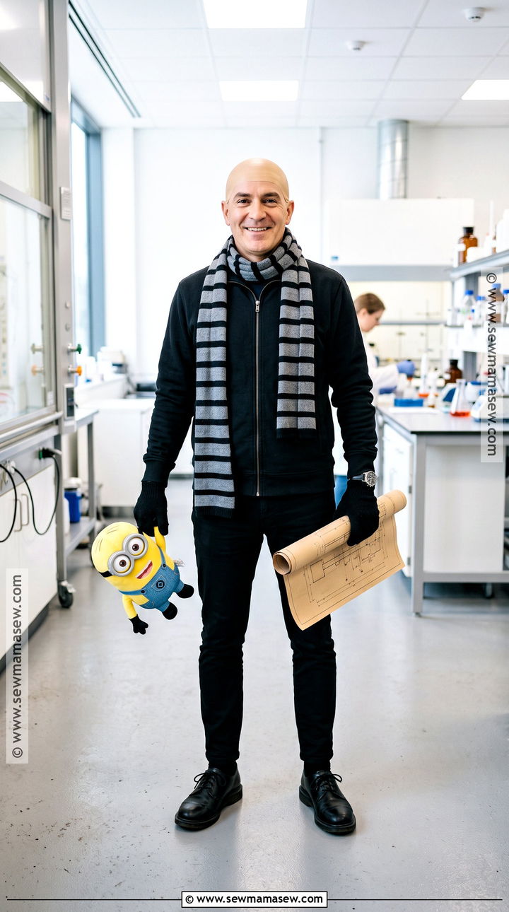 Gru Costume With Gray Scarf - 45 mens halloween costumes
