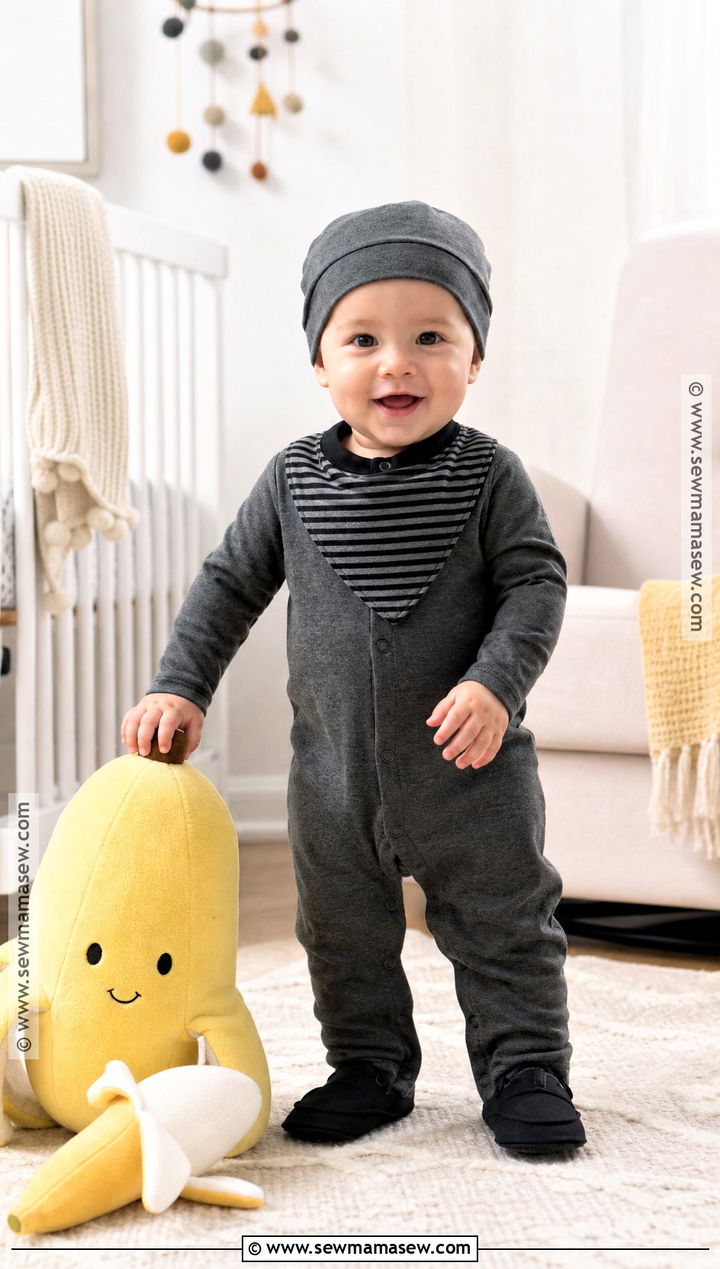 Gru Jr Baby Costume With Gray Onesie - 30 dispical me characters costumes