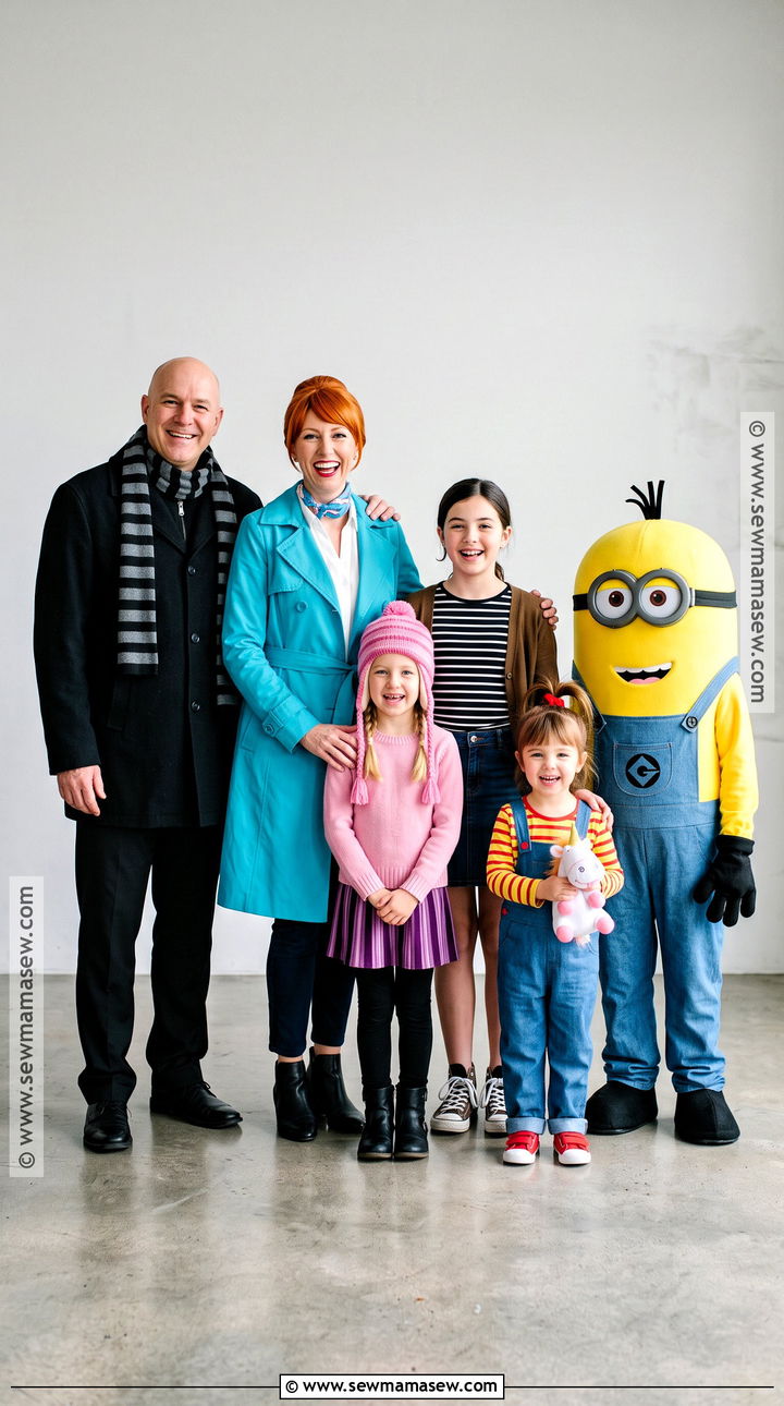 Gru Lucy And Girls Family Costume - 40 gru costume ideas