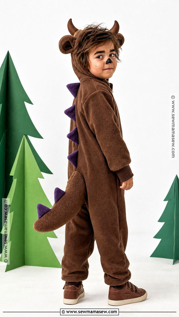 Gruffalo Costume With Brown Onesie - 45 world book day costumes