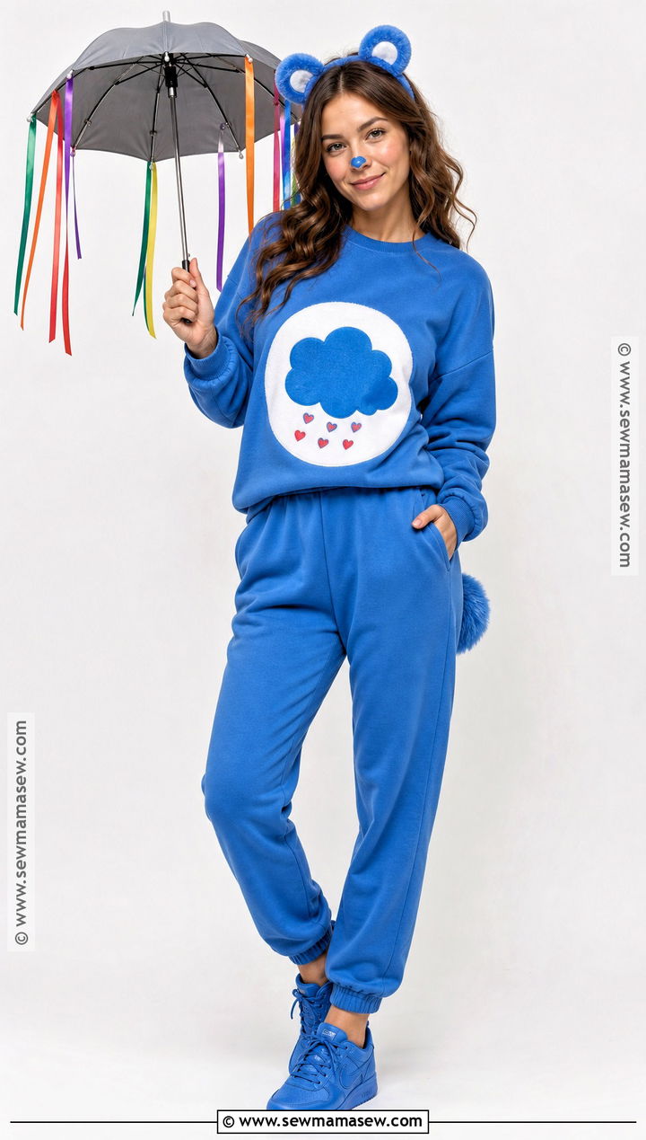 Grumpy Bear Costume With Blue Sweatsuit - 30 Carebear Costume Ideas for Women