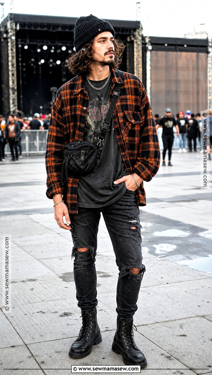 Grunge Halloween Flannel Outfit - 40 halloween fits