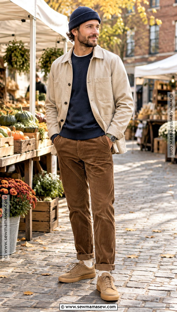 Gum Sole Sneakers With Corduroy Pants - 15 mens fall sneakers