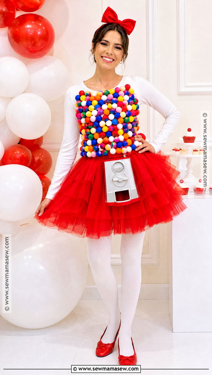 Gumball Costume With Red Tutu - 35 gumball costume ideas