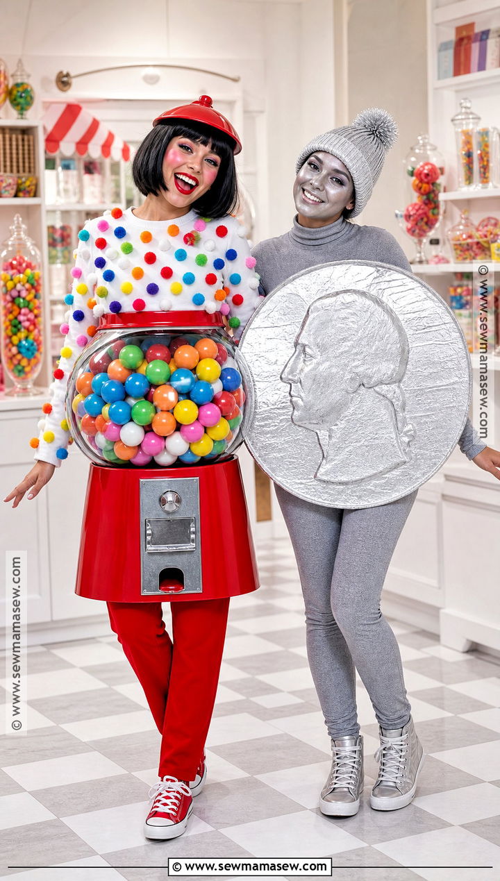 Gumball Machine And Quarter Costume - 30 costumes for 2
