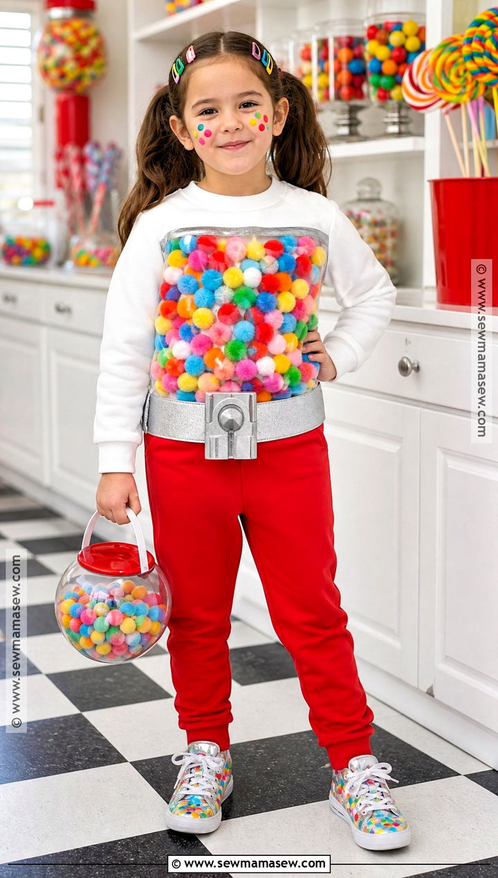 Gumball Machine Costume With Clear Pouch - 30 kid costume ideas
