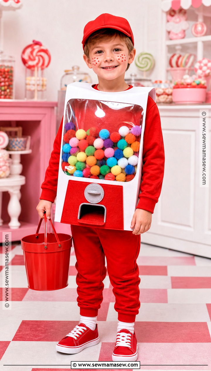 Gumball Machine Costume With Pom Poms - 45 kids halloween costumes