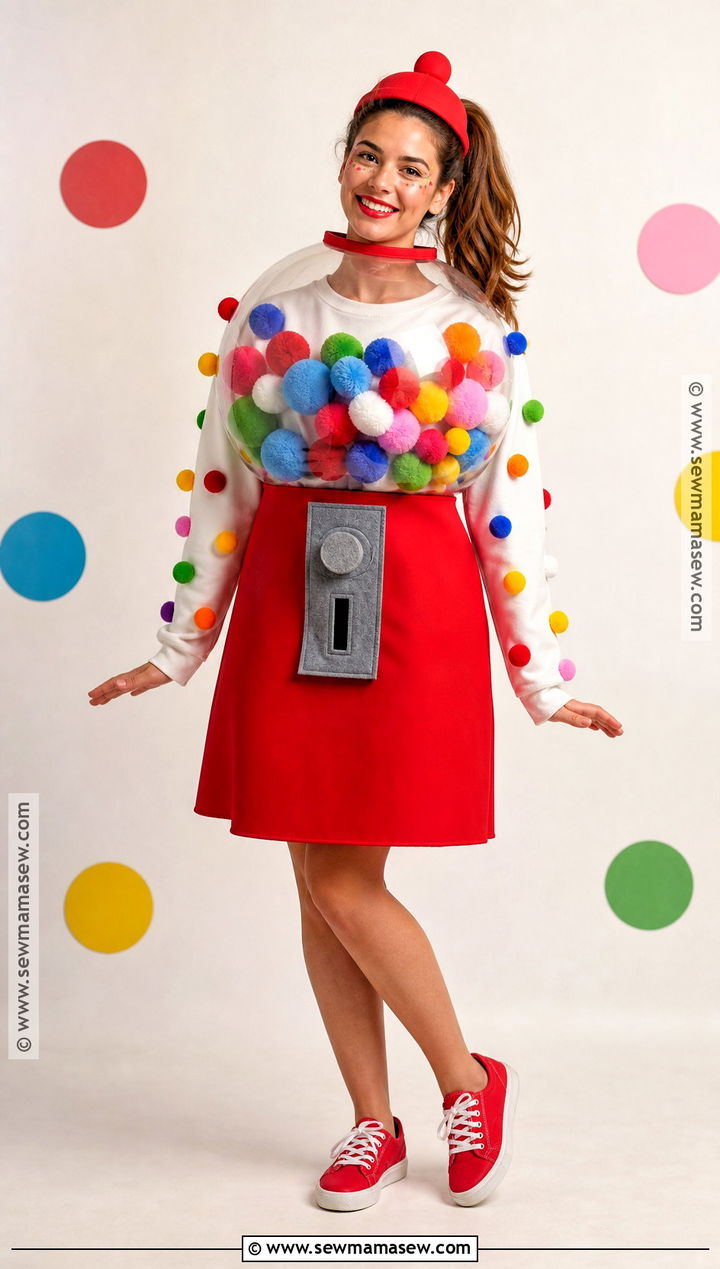 Gumball Machine Costume With Pom Poms - 30 dress up costumes