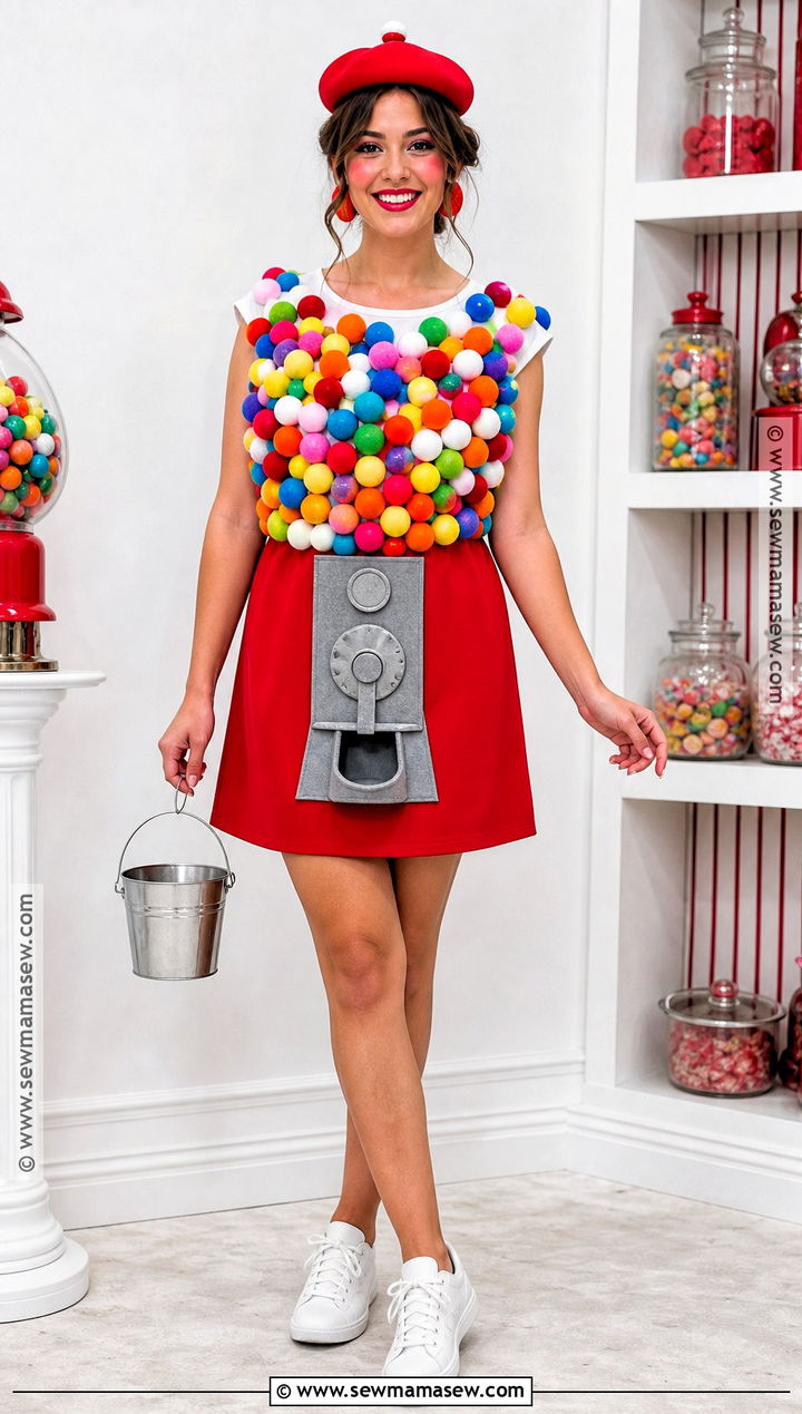 Gumball Machine Costume With Red Skirt - 45 cute costumes