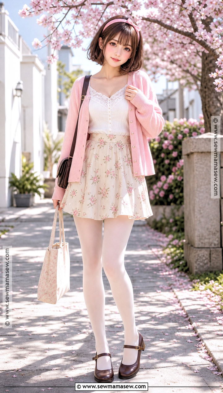 Hachi Pink Cardigan And Floral Skirt Cosplay - 35 Hachi Cosplay Ideas
