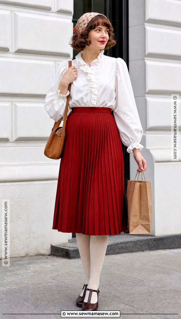 Hachi White Blouse And Red Midi Skirt Cosplay - 35 Hachi Cosplay Ideas