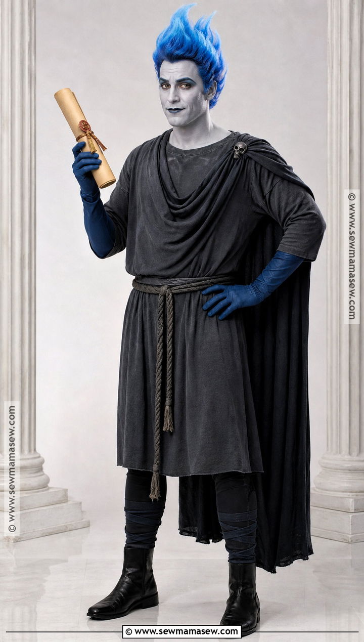 Hades Costume With Blue Flame Hair - 30 Villain Costume Ideas