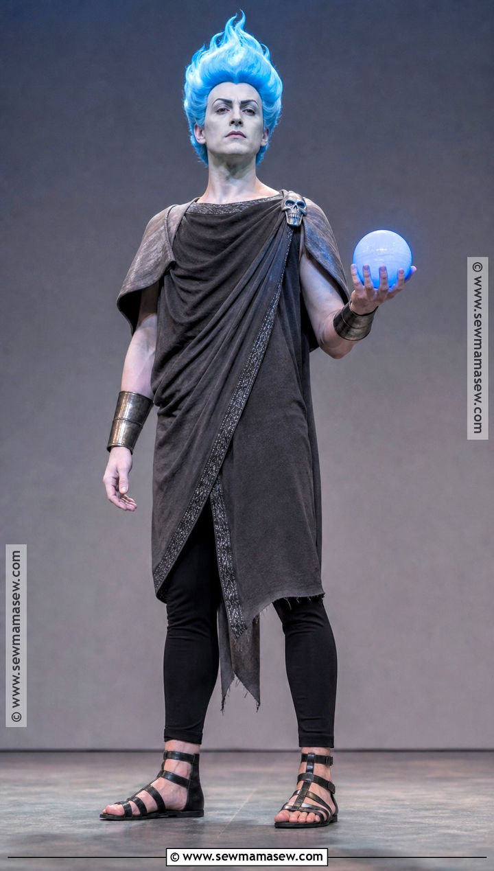 Hades Costume With Blue Flame Hair - 30 blue hair costume ideas
