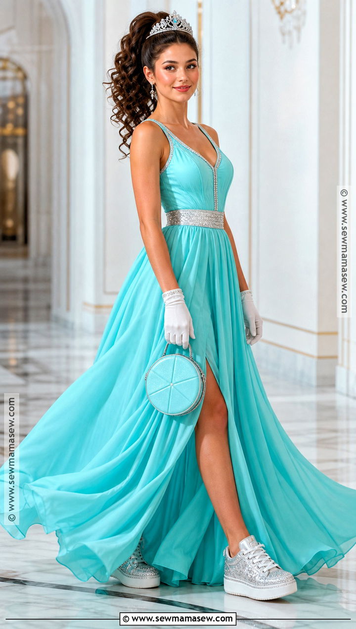 Hadley Turquoise Princess Gown Costume - 30 barbie princess charm school costume ideas