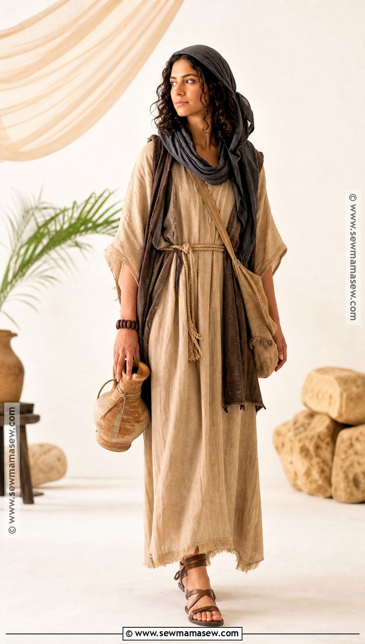 Hagar Costume With Desert Travel Robe - 30 Biblical Costumes for Women