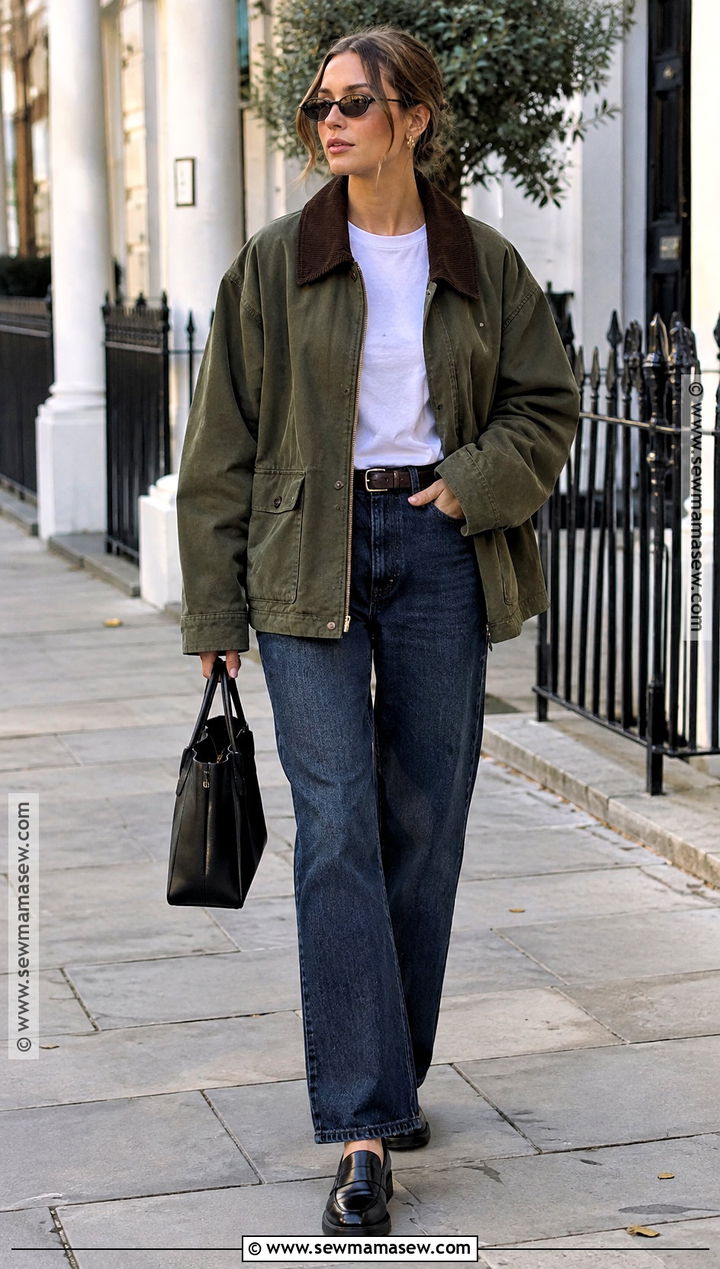Hailey Bieber Barn Jacket Outfit - 15 Hailey Beiber Fall Outfits