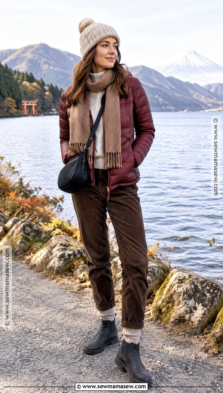 Hakone Packable Down Jacket Outfit - 20 Japan Outfits November