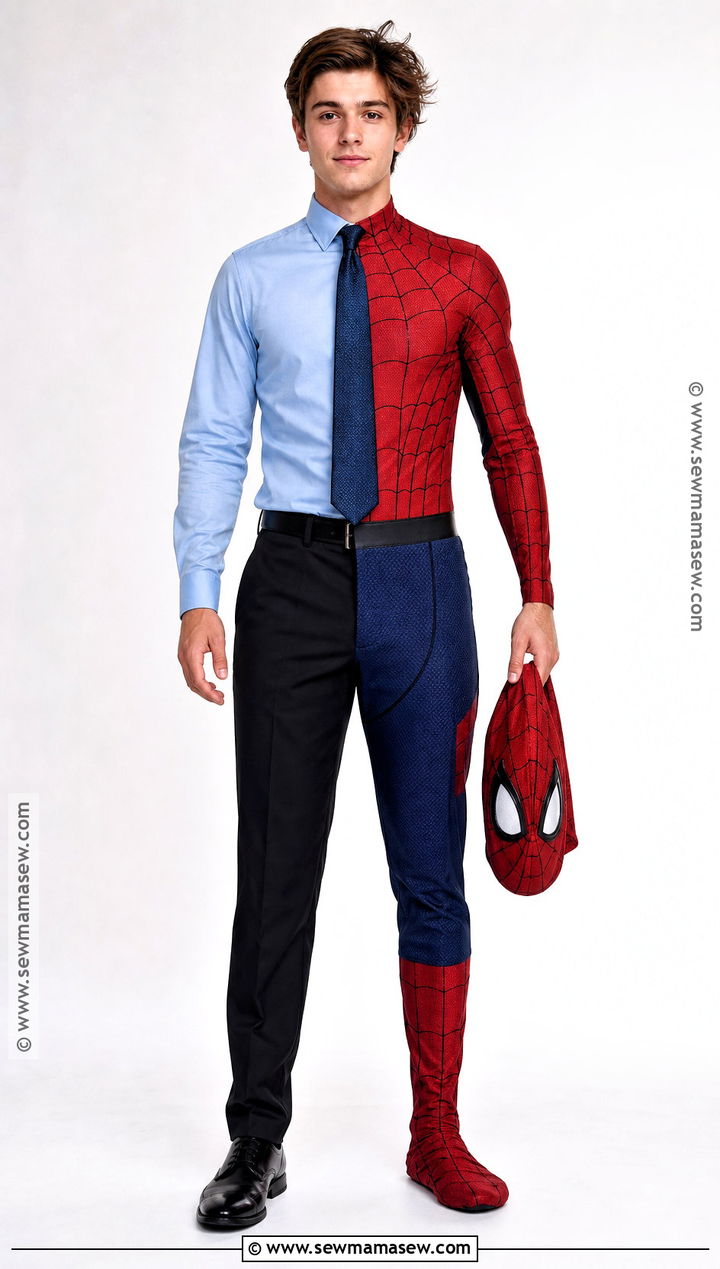 Half Peter Parker Half Superhero Costume - 30 peter parker costume ideas