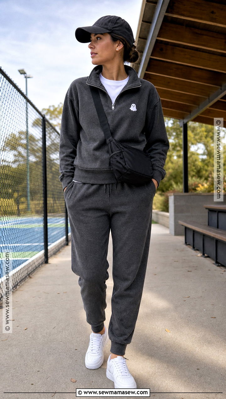 Halloween Quarter Zip Sweater With Joggers - 35 halloween sweater ideas