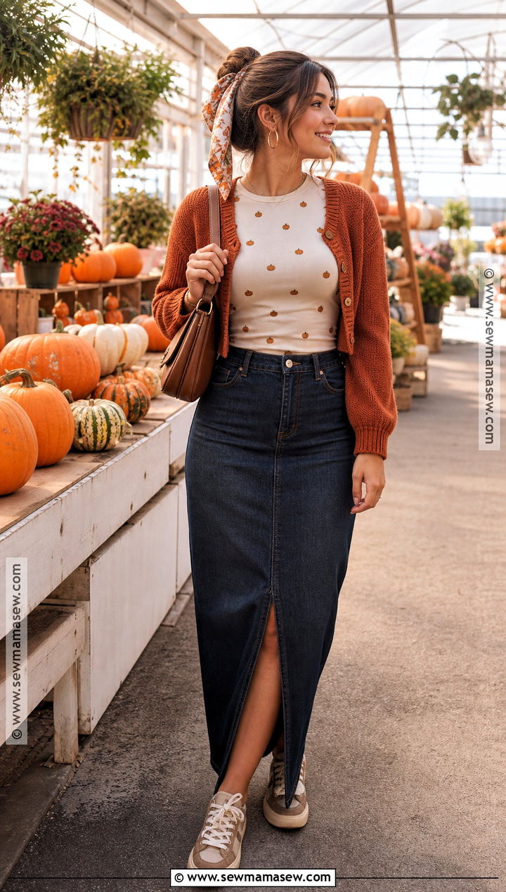 Halloween T Shirt With Denim Maxi Skirt - 30 halloween tshirt ideas