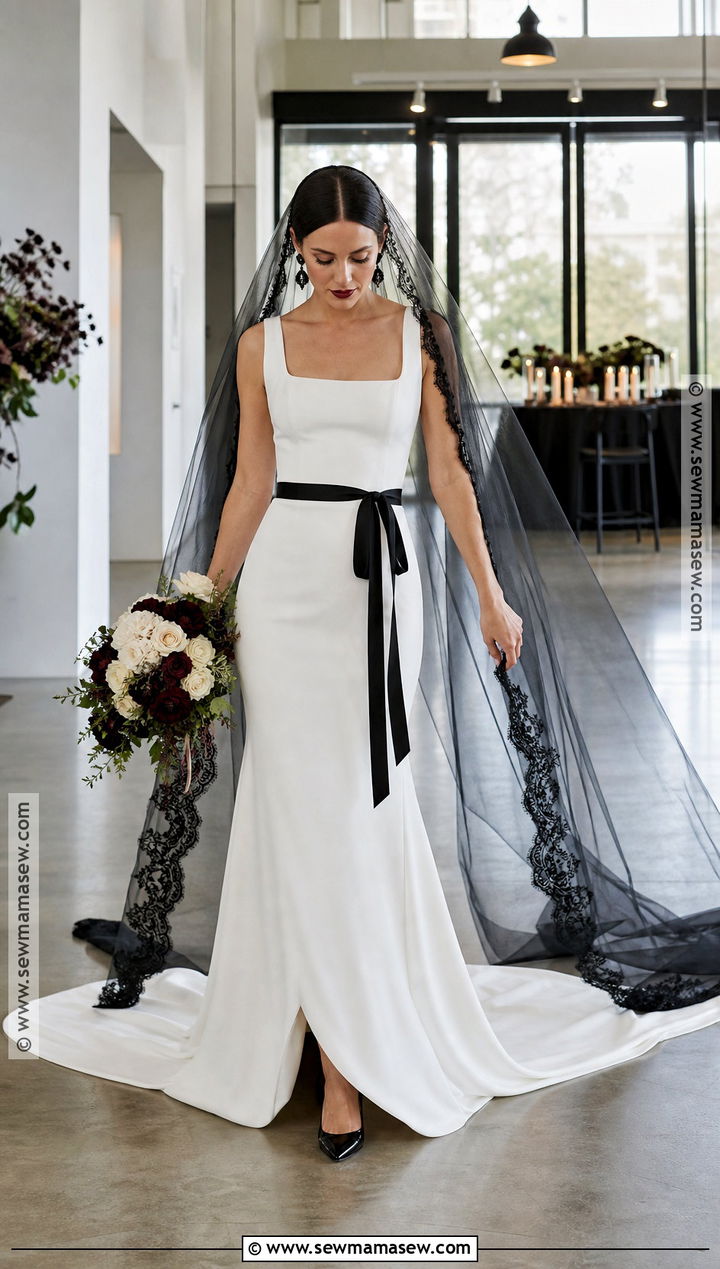 Halloween Wedding Dress With Black Veil - 30 halloween wedding dresses