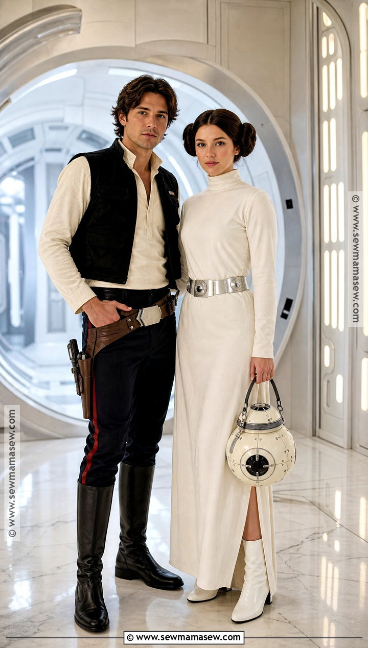 Han Solo And Princess Leia Couple Costume - 40 disney couple costumes