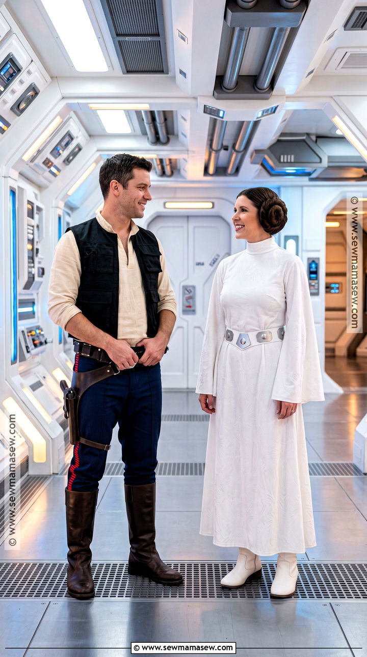 Han Solo And Princess Leia Couple Costume - 40 iconic halloween costumes for couples