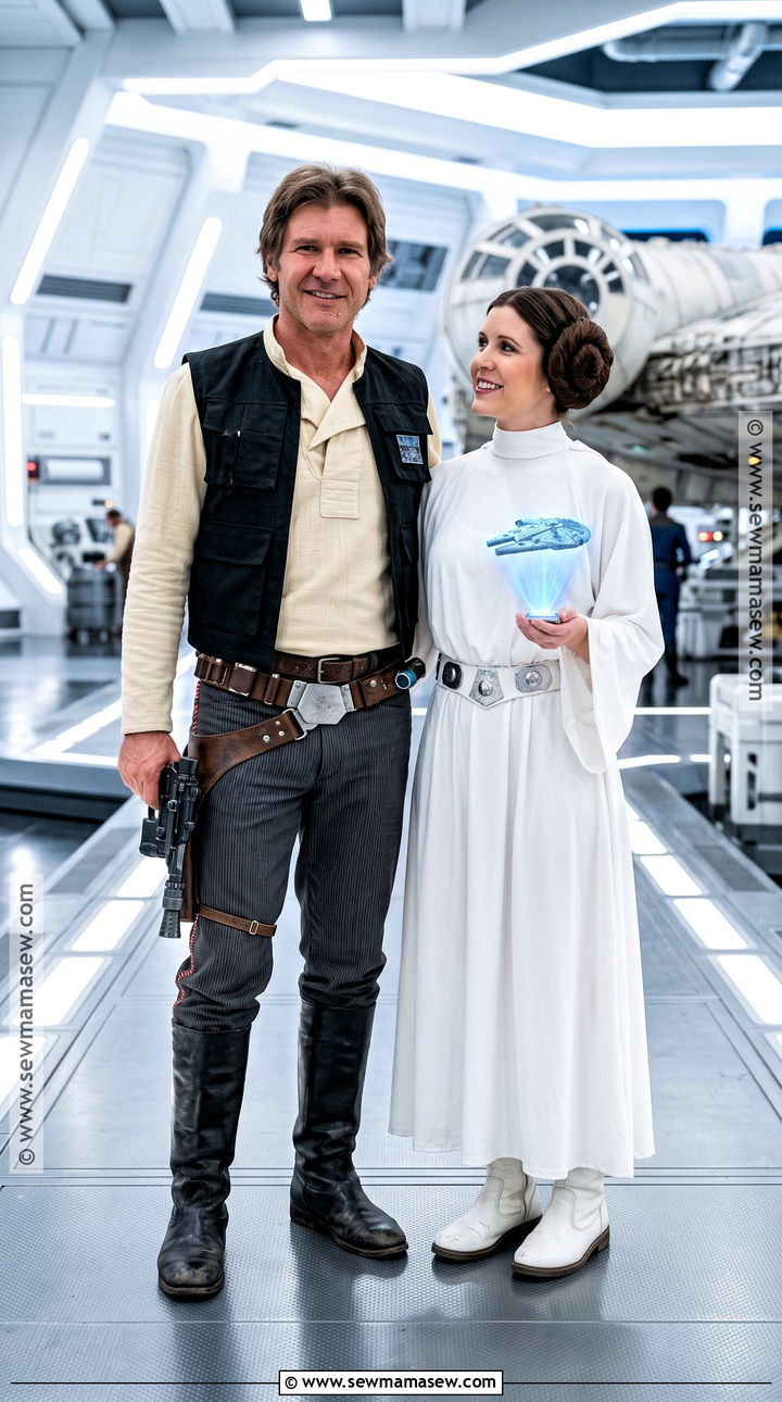 Han Solo And Princess Leia Couple Costume - 35 star wars couple costume ideas
