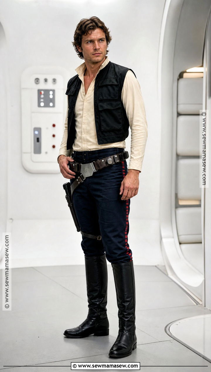 Han Solo Costume With Black Vest - 30 Easy Star Wars Costumes