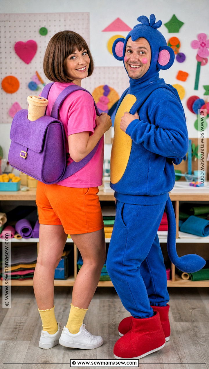 Handmade Felt Dora And Boots Costume - 35 dora and boots costume