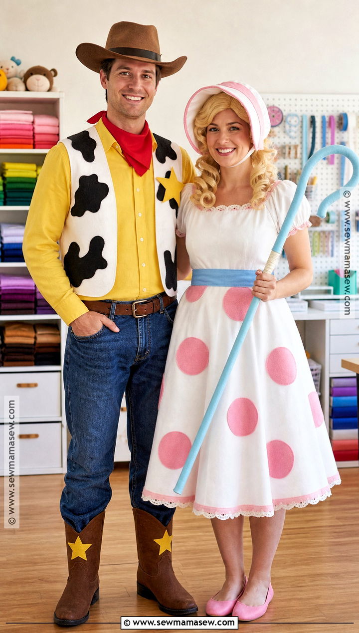 Handmade Felt Woody And Bo Peep Costume - 40 woody and bo peep costume ideas