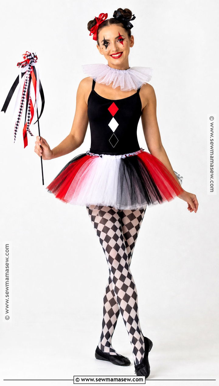 Harlequin Ballerina Costume - 30 ballet halloween costumes