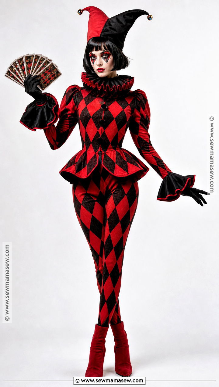 Harlequin Clown Costume - 30 Clown Costume Aesthetic Ideas
