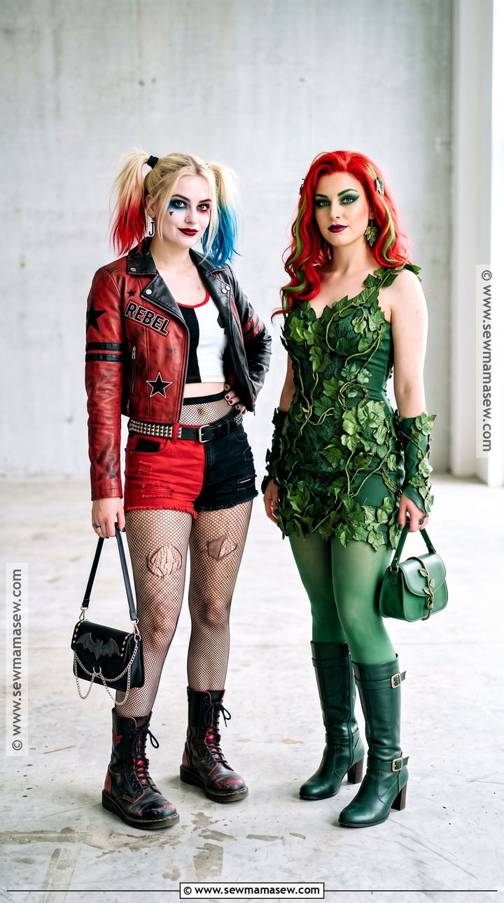 Harley Quinn And Poison Ivy Duo Costume - 45 halloween costumes women duo