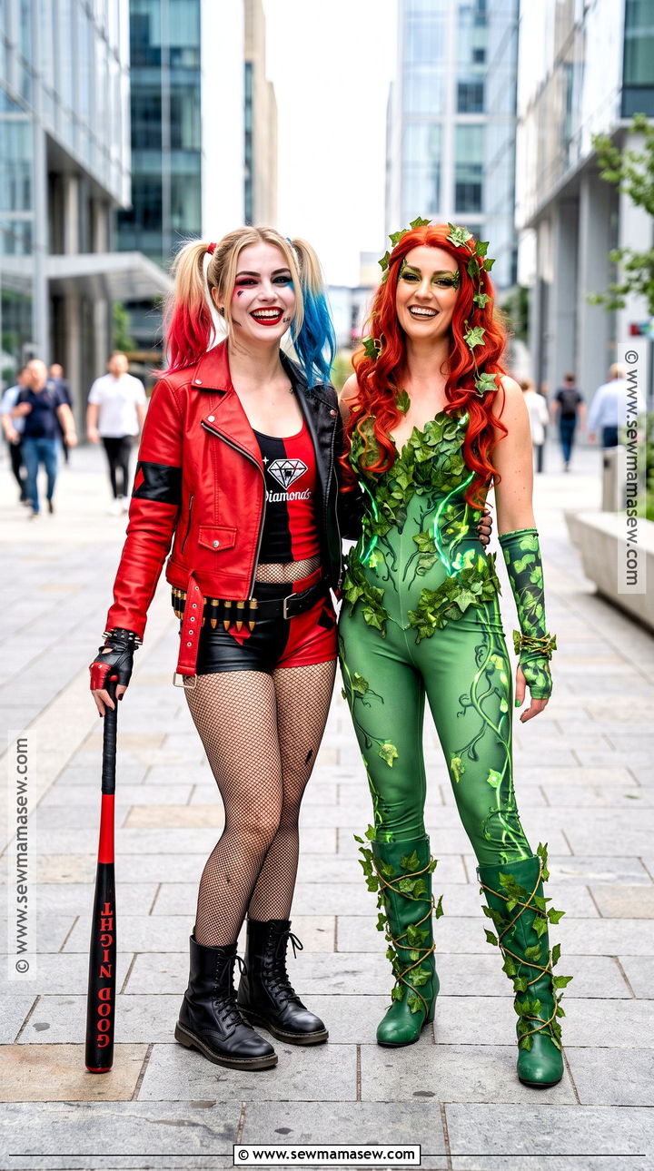 Harley Quinn And Poison Ivy Duo Costume - 30 halloween costumes duo for women