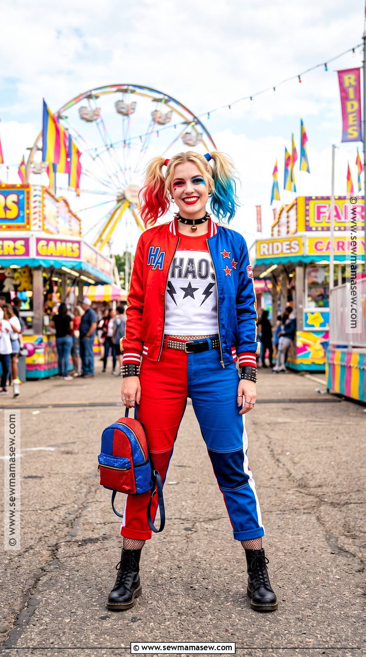 Harley Quinn Costume With Red And Blue Jacket - 35 Iconic Solo Halloween Costumes