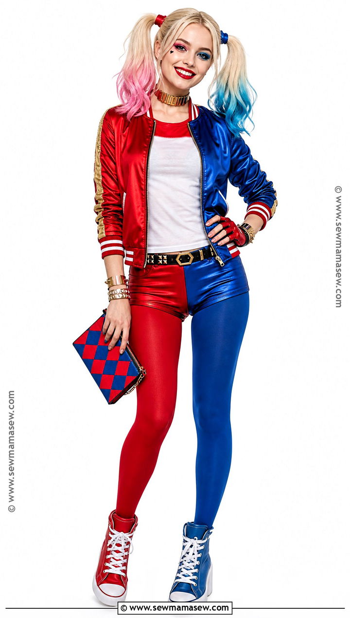 Harley Quinn Pigtail Costume - 30 blonde girl halloween costumes